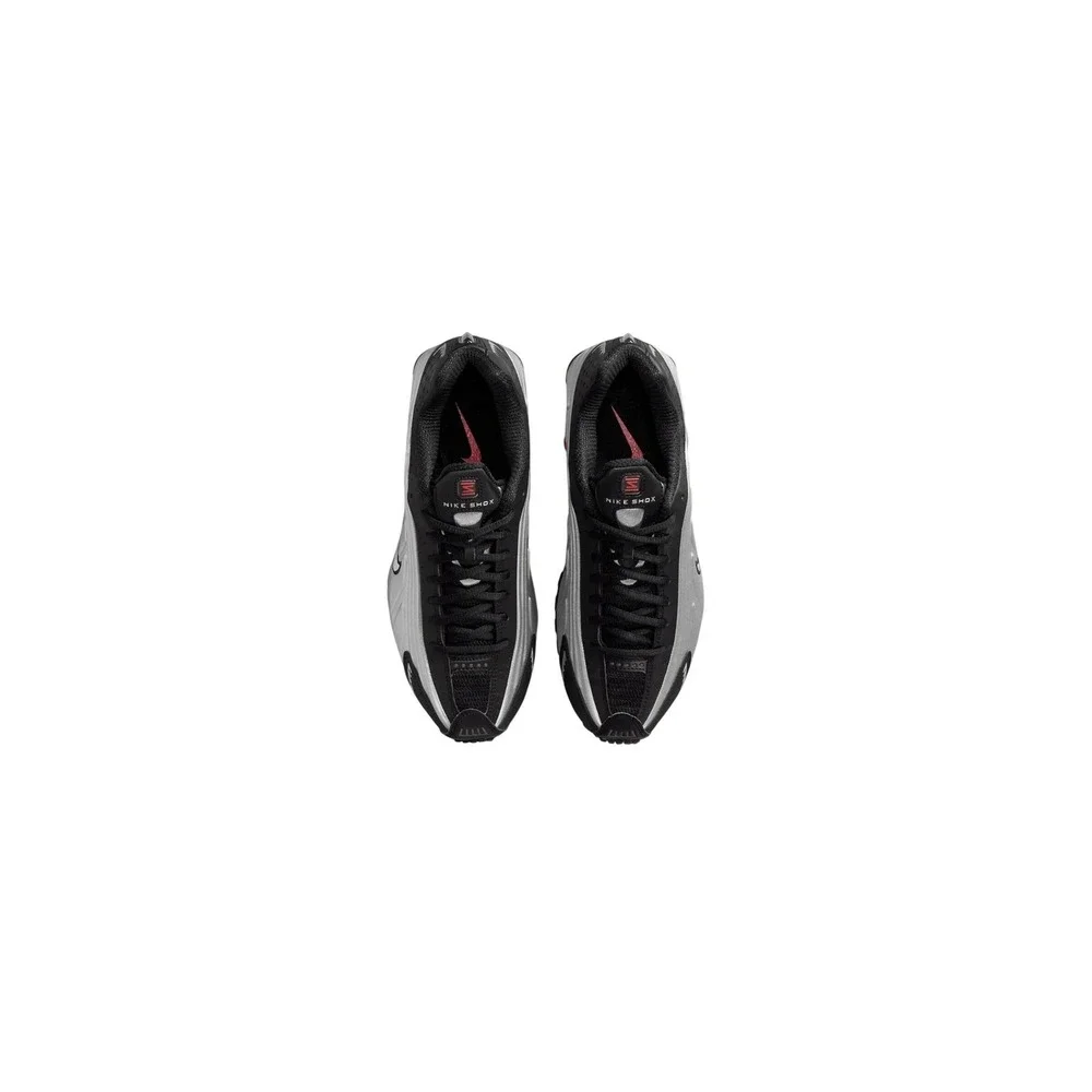 Nike Shox R4 Womens Black Metallic Silver Comet Red AR3565-011 Size 8.5